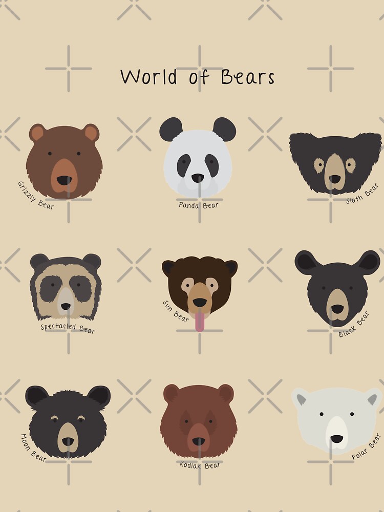 World Of Bears Unisex Graphic T Shirt Short Sleeve Tee Everyday Casual Wear 3