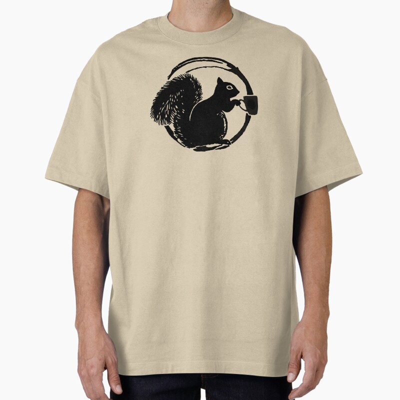 Coffee Squirrel Unisex Graphic T Shirt Short Sleeve Tee Everyday Casual Wear