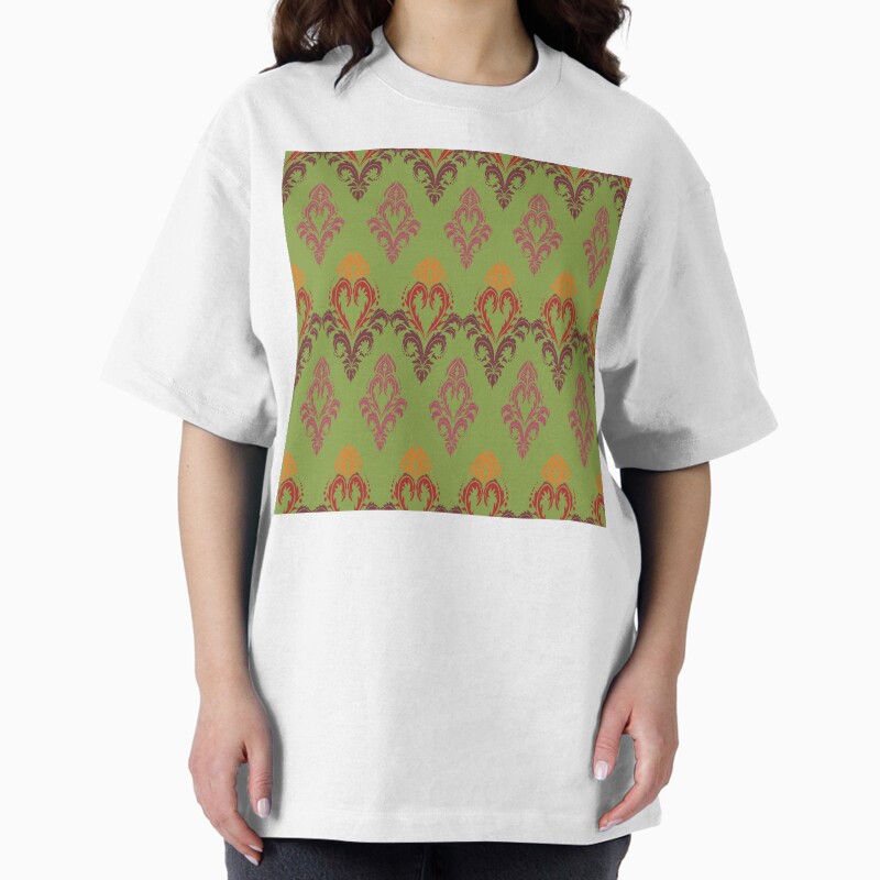 Thai Ornamental Blossom Pattern Decorative Asian Design (Color Variant: Green) Unisex Graphic T Shirt Short Sleeve Tee Everyday Casual Wear 2