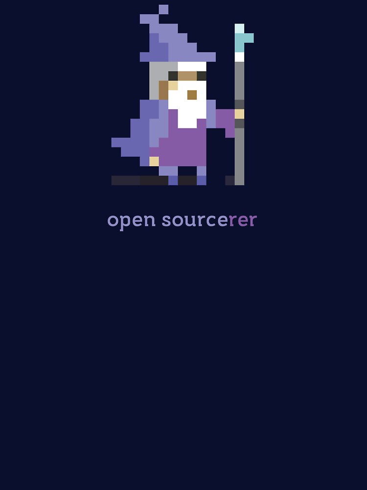 8-Bit Open Source Sorcerer - Programming Unisex Graphic T Shirt  Short Sleeve Tee Everyday Casual Wear 3