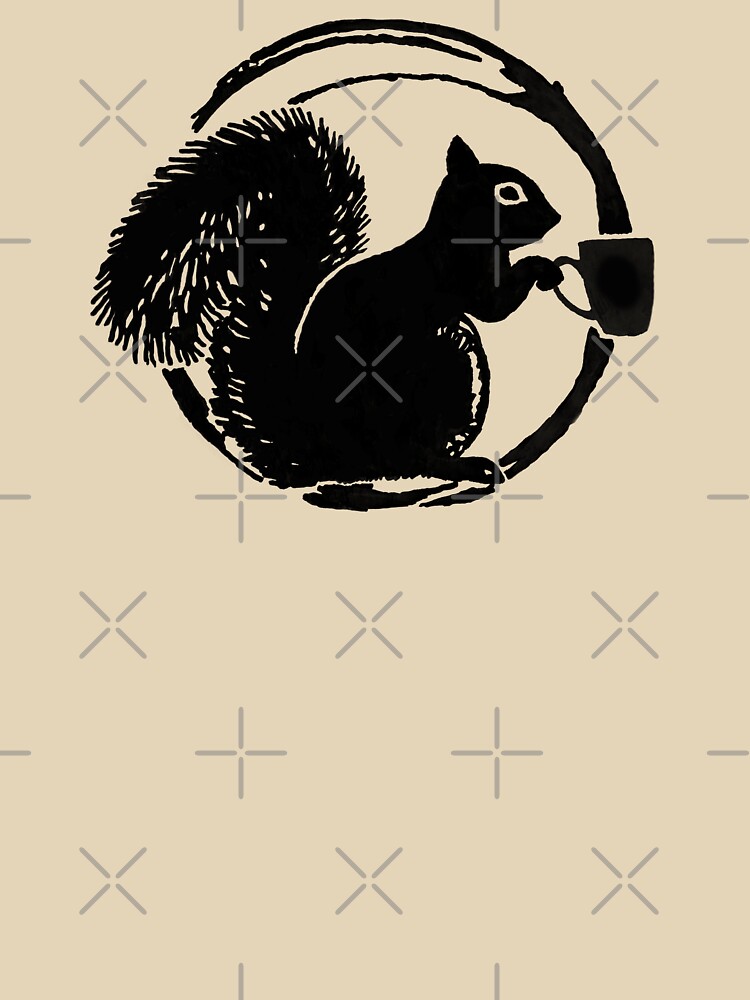 Coffee Squirrel Unisex Graphic T Shirt Short Sleeve Tee Everyday Casual Wear 3