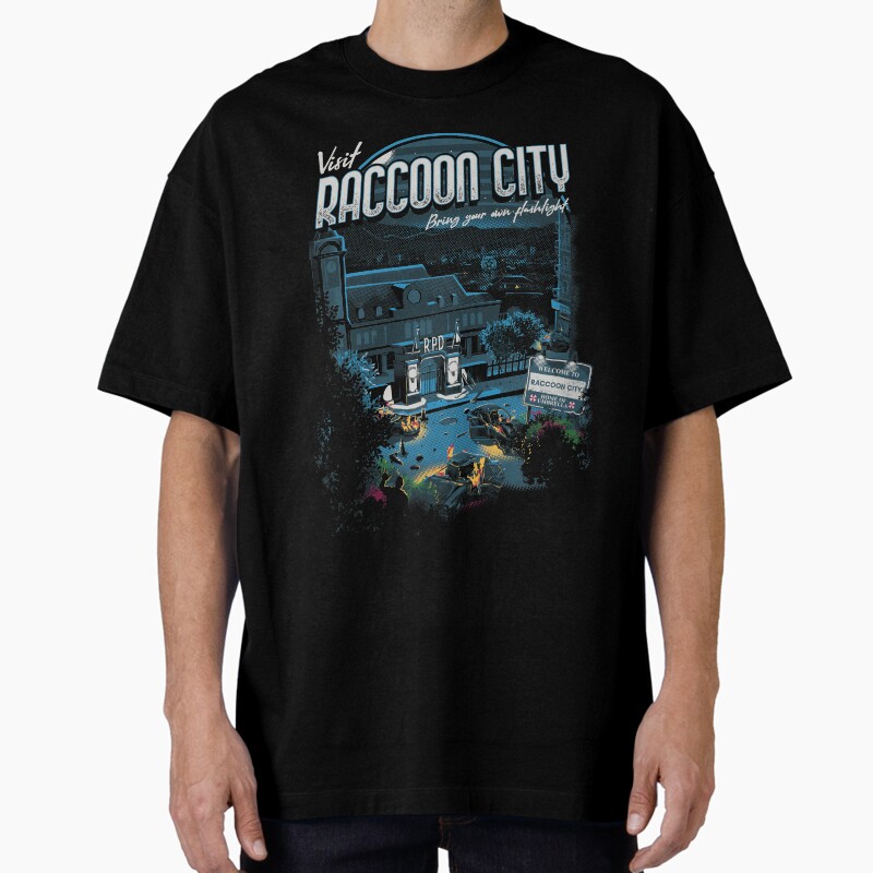 Visit Raccoon City Unisex Graphic T Shirt Short Sleeve Tee Everyday Casual Wear