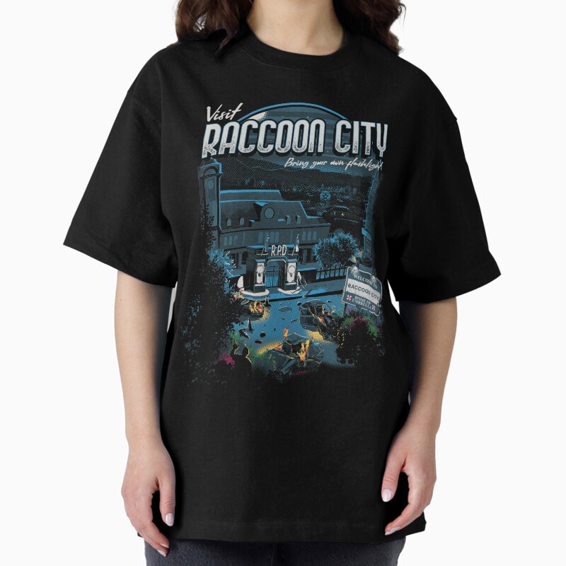 Visit Raccoon City Unisex Graphic T Shirt Short Sleeve Tee Everyday Casual Wear 2