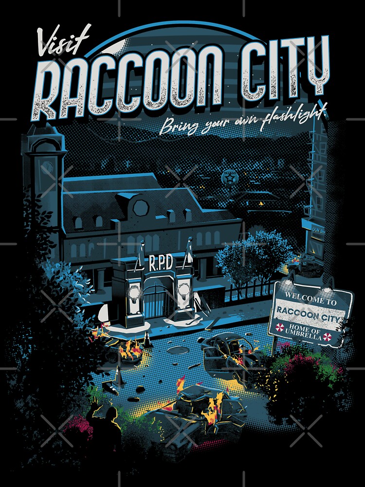 Visit Raccoon City Unisex Graphic T Shirt Short Sleeve Tee Everyday Casual Wear 3