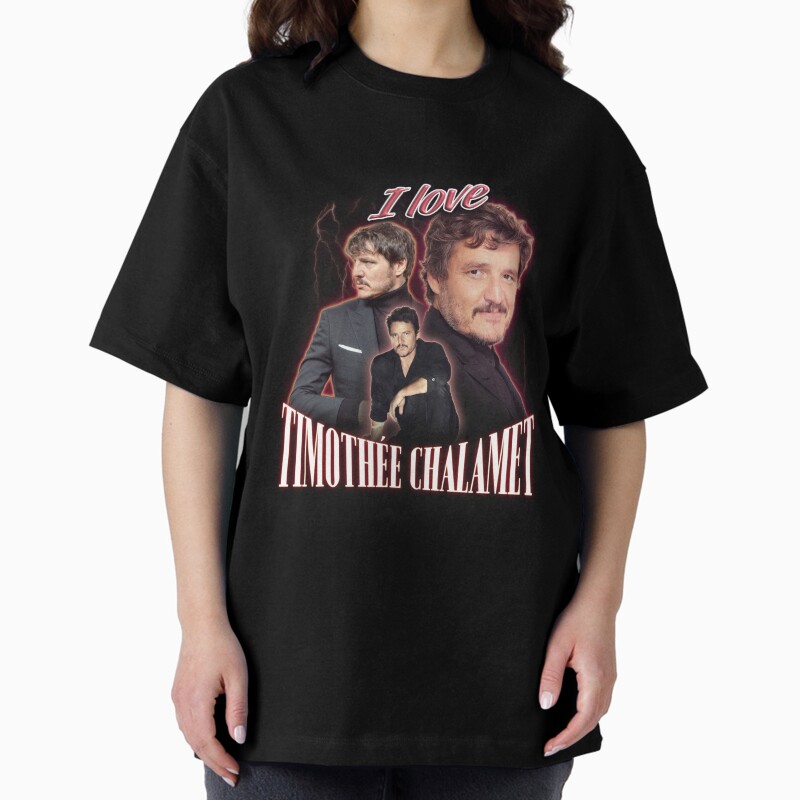 I Love Timothee Chalamet Pedro Pascal Cursed Fan Collage Unisex Graphic T Shirt  Short Sleeve Tee Everyday Casual Wear 2