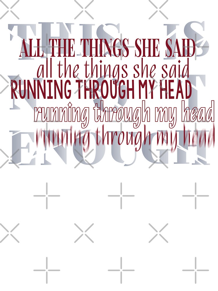 All The Things She Said Running Through My Head | Heated Rivalry Unisex Graphic T Shirt  Short Sleeve Tee Everyday Casual Wear 3