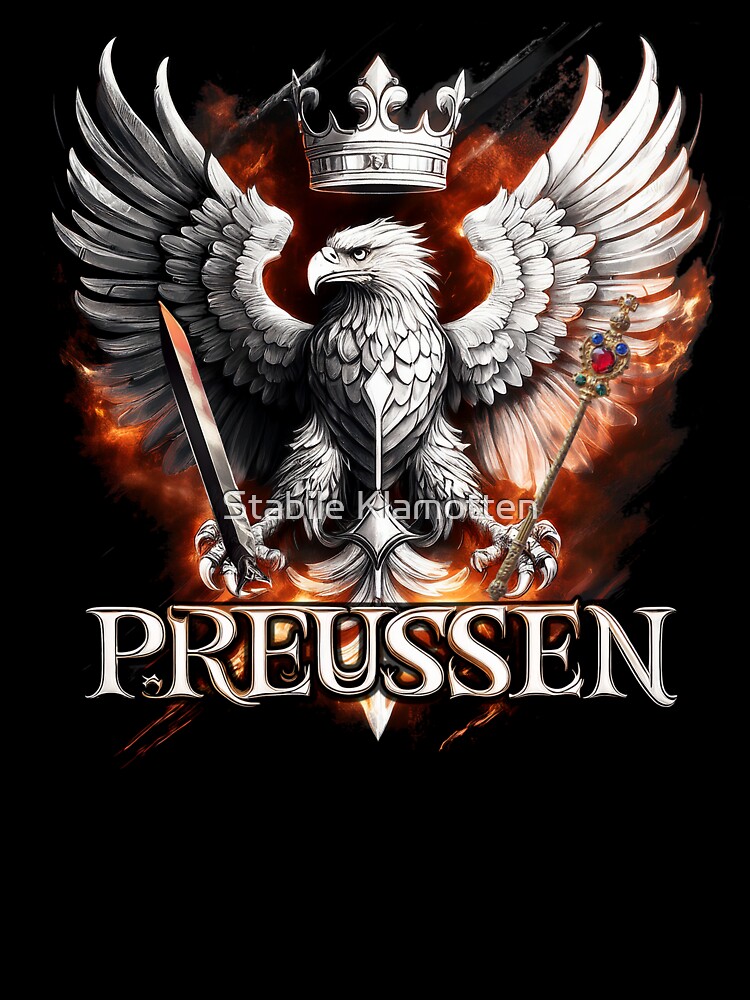 Prussia Coat Of Arms Modern Unisex Graphic T Shirt  Short Sleeve Tee Everyday Casual Wear 3