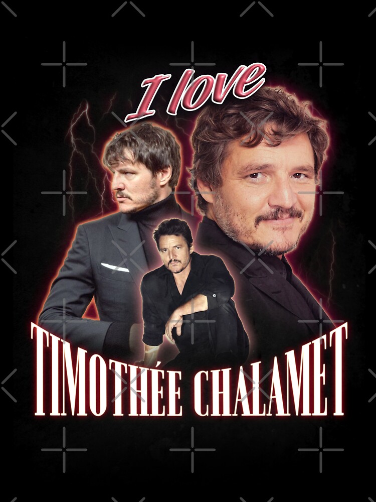 I Love Timothee Chalamet Pedro Pascal Cursed Fan Collage Unisex Graphic T Shirt  Short Sleeve Tee Everyday Casual Wear 3