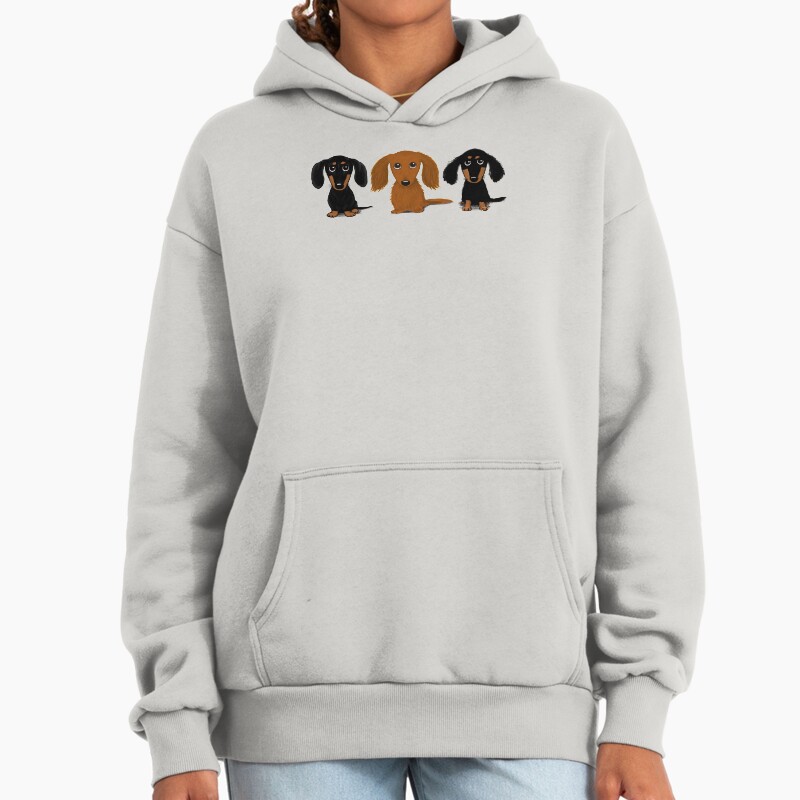 Three Doxies Unisex Hoodie Pullover Casual Streetwear Graphic Print 2