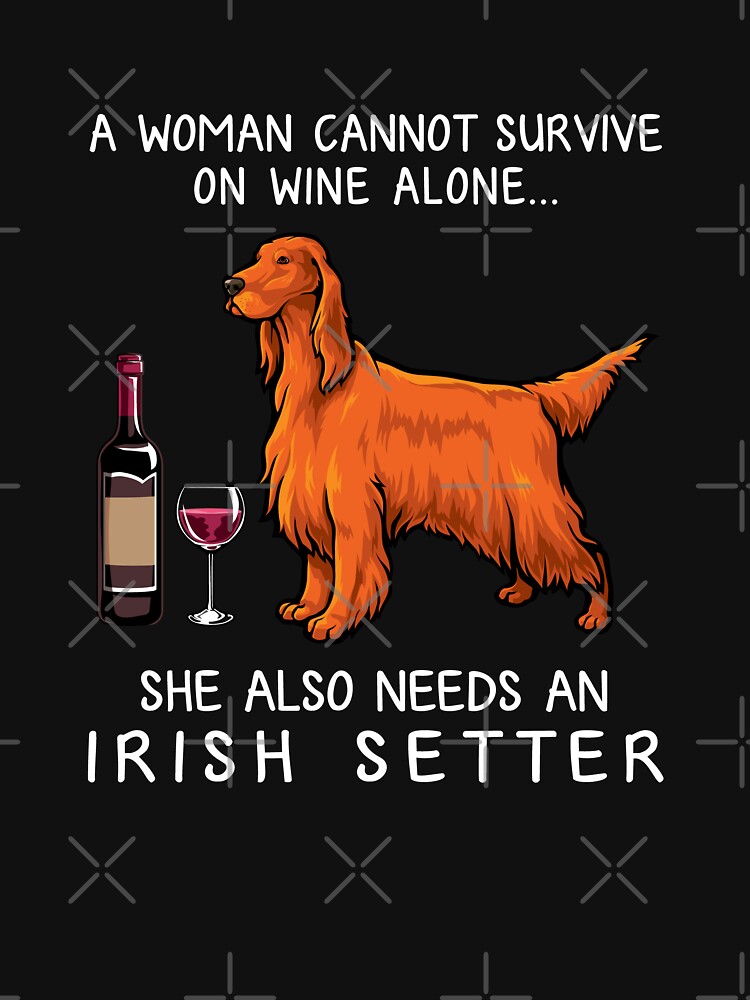 Irish Setter And Wine Funny Dog Unisex Hoodie Pullover Casual Streetwear Graphic Print 3