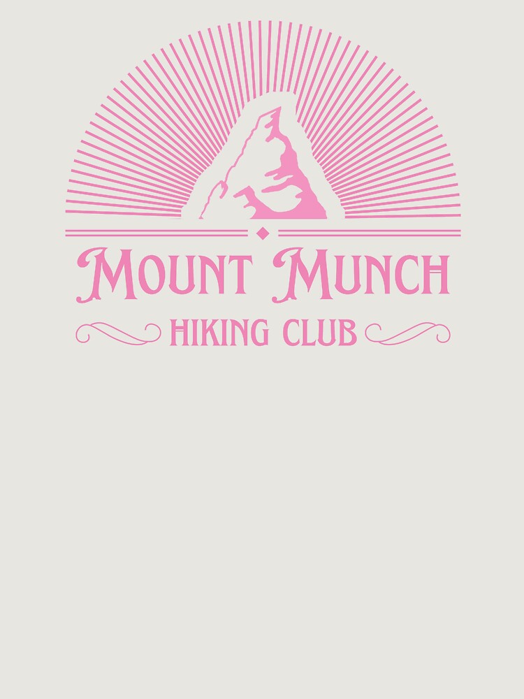 Mount Munch Hiking Club Version 2 In Pink Goes Good Unisex Hoodie Pullover Casual Streetwear Graphic Print 3