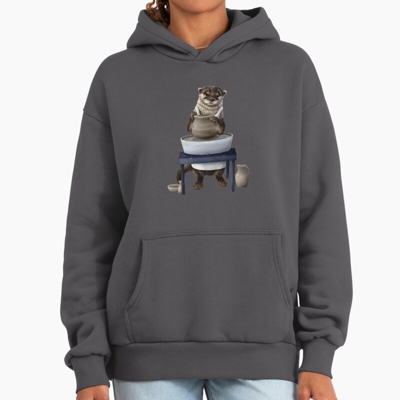 Otter Potter Unisex Hoodie Pullover Casual Streetwear Graphic Print 2