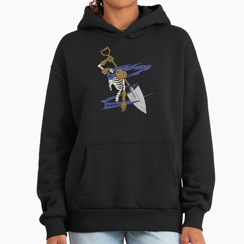 Eighty Six Undertaker Unisex Hoodie Pullover Casual Streetwear Graphic Print 2
