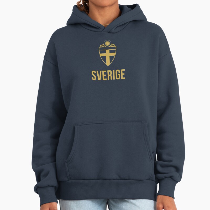 Sverige Gold Unisex Hoodie Pullover Casual Streetwear Graphic Print 2