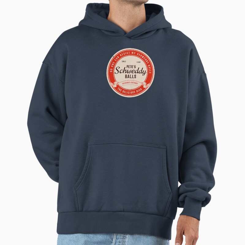 PeteS Schweddy Balls Unisex Hoodie Pullover Casual Streetwear Graphic Print