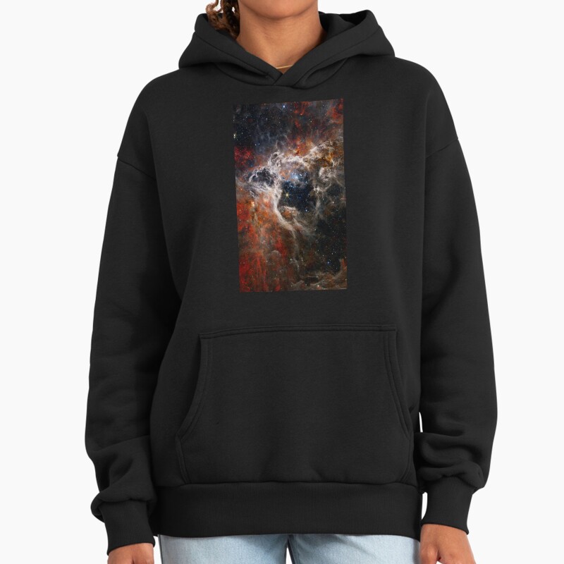 Webb Telescope Tarantula Nebula Enhanced Unisex Hoodie Pullover Casual Streetwear Graphic Print 2