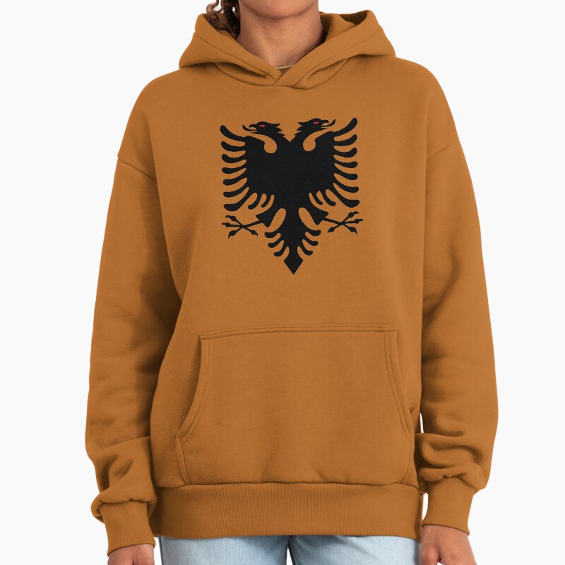 Albanian Emblem Unisex Hoodie Pullover Casual Streetwear Graphic Print 2