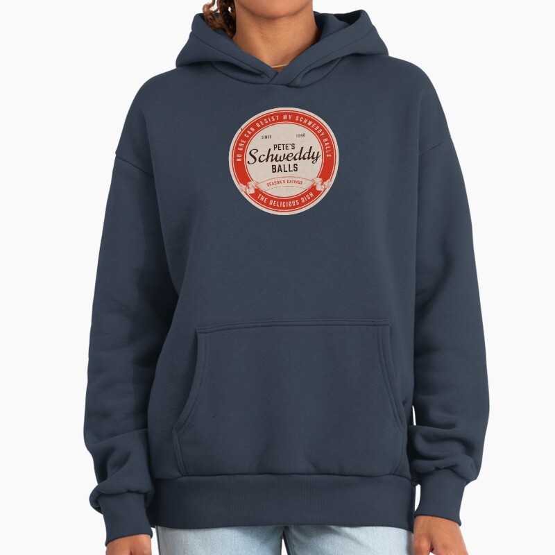 PeteS Schweddy Balls Unisex Hoodie Pullover Casual Streetwear Graphic Print 2