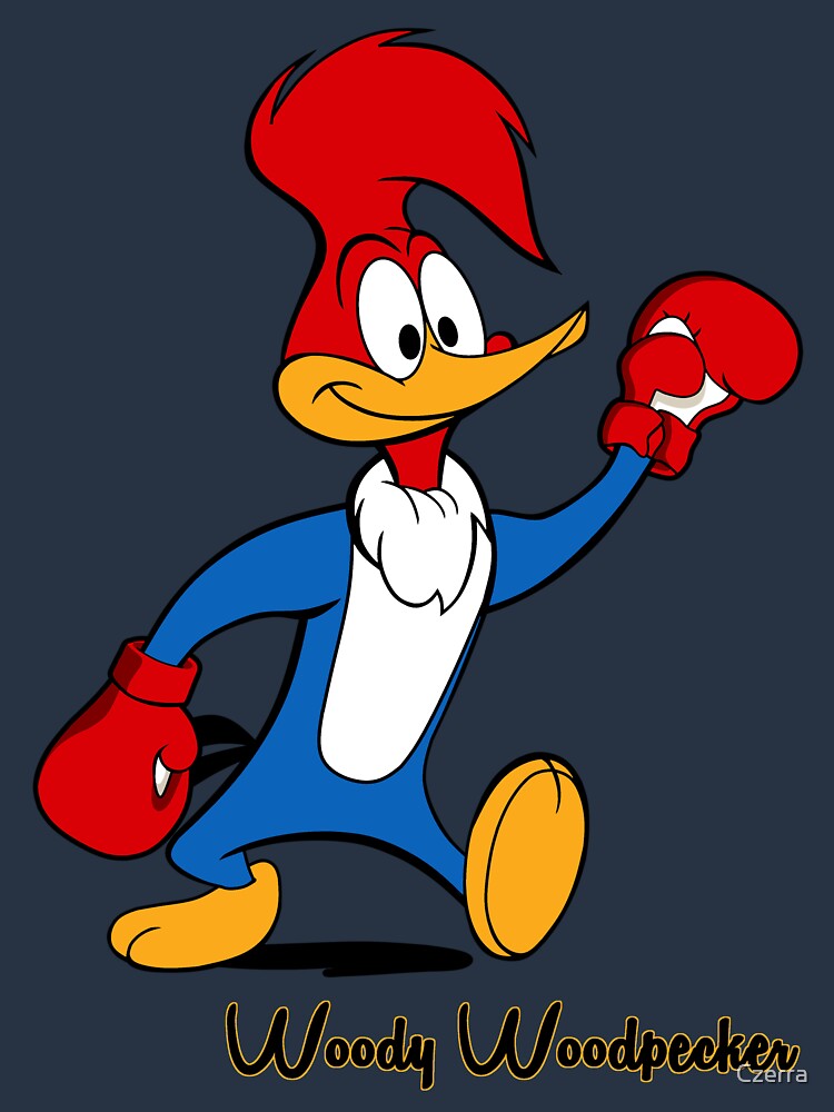 Woody Woodpecker Boxing Unisex Hoodie Pullover Casual Streetwear Graphic Print 3