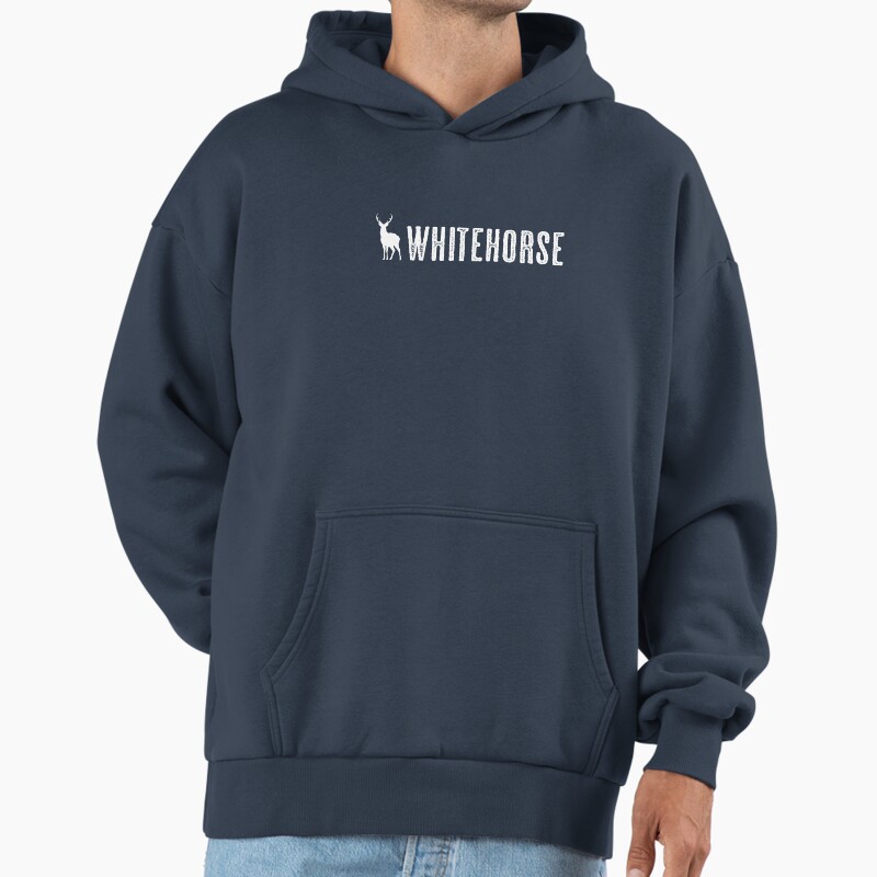 Deer: Whitehorse, Yukon Unisex Hoodie Pullover Casual Streetwear Graphic Print