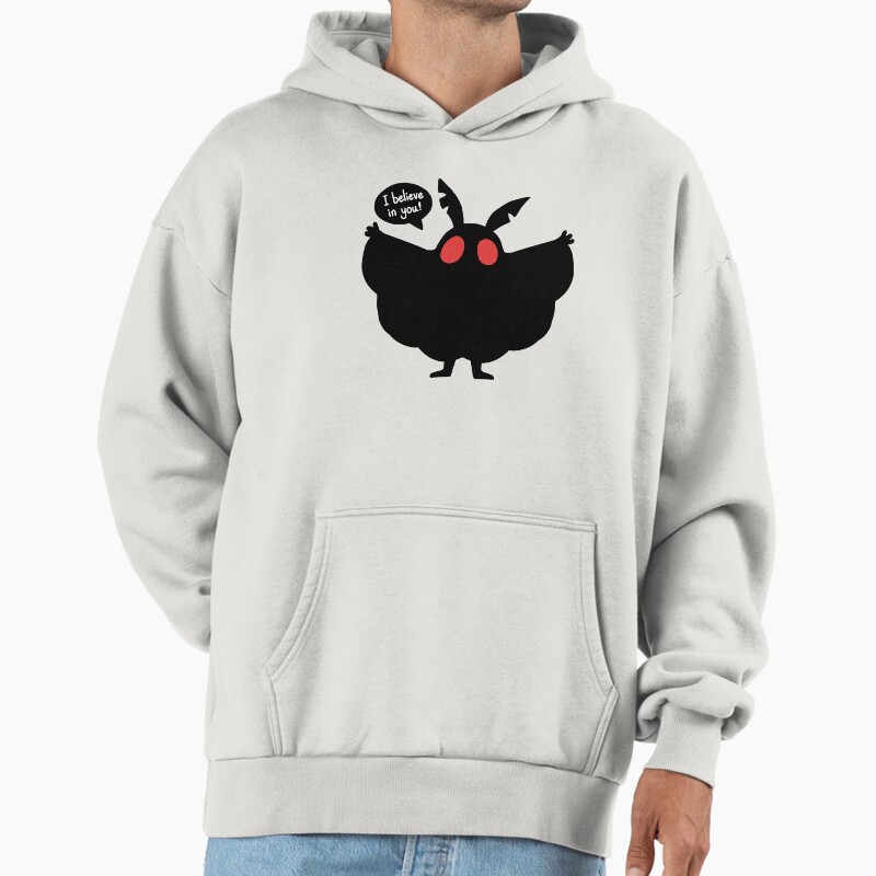 Motivational Mothman Unisex Hoodie Pullover Casual Streetwear Graphic Print