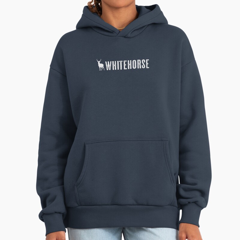 Deer: Whitehorse, Yukon Unisex Hoodie Pullover Casual Streetwear Graphic Print 2