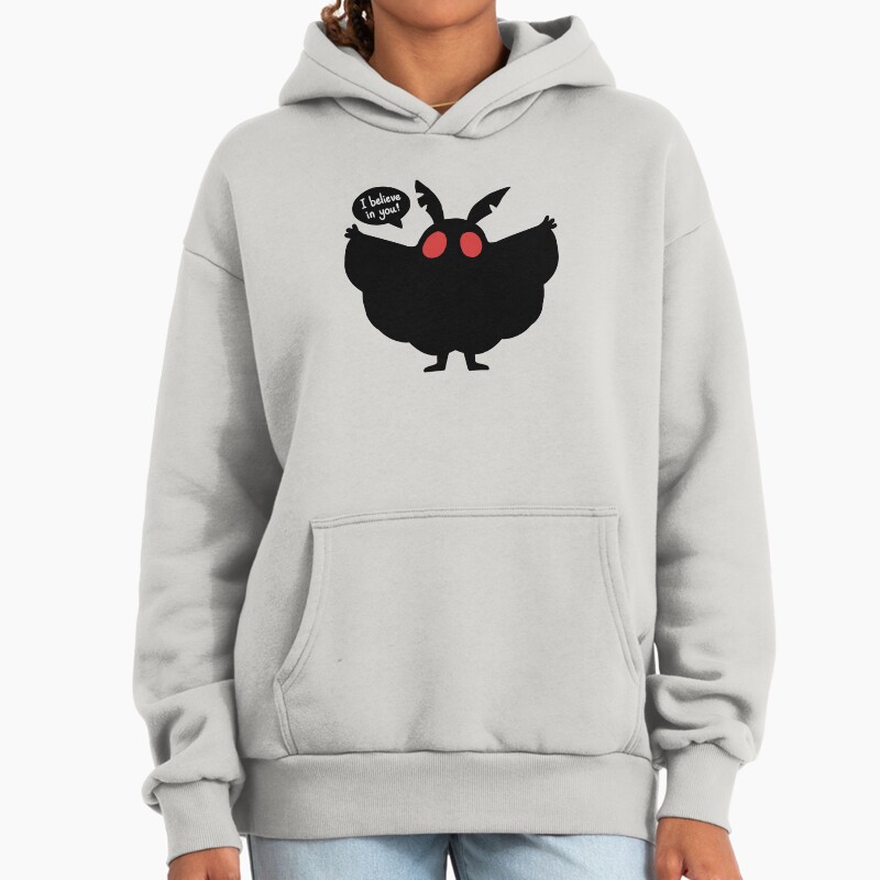 Motivational Mothman Unisex Hoodie Pullover Casual Streetwear Graphic Print 2