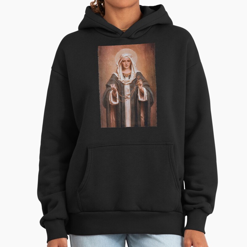 Our Lady Of The Rosary Unisex Hoodie Pullover Casual Streetwear Graphic Print 2
