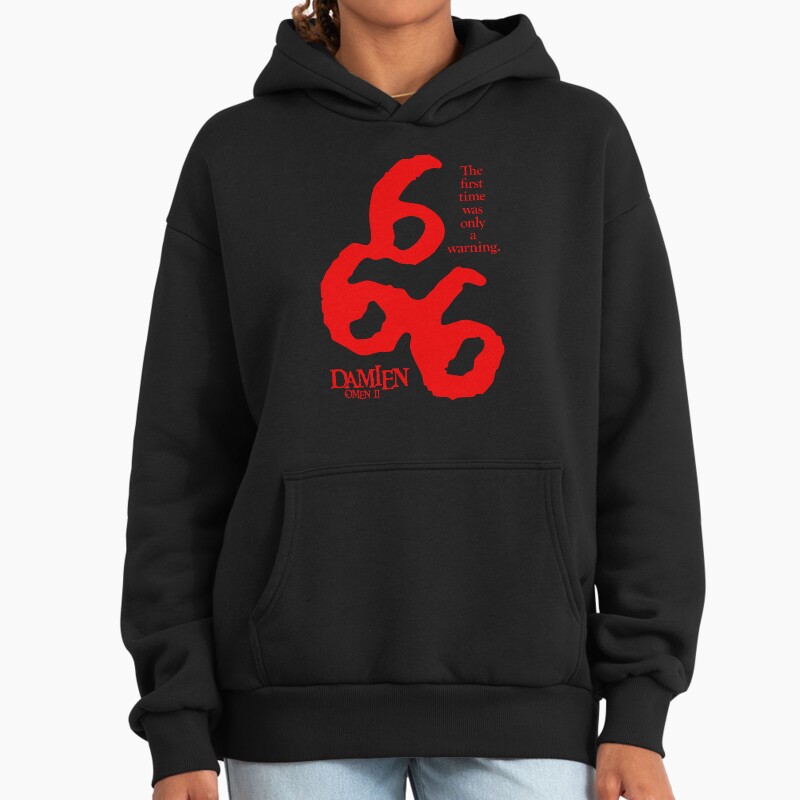 Damien Omen Ii - 666 Unisex Hoodie Pullover Casual Streetwear Graphic Print 2