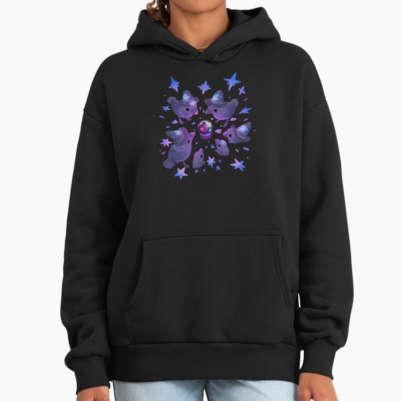 Witchy Crows - Dark Unisex Hoodie Pullover Casual Streetwear Graphic Print 2