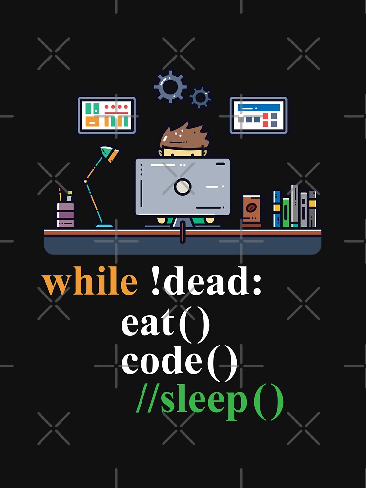 While !Dead Code Eat Sleep - Programming Jokes Unisex Hoodie Pullover Casual Streetwear Graphic Print 3
