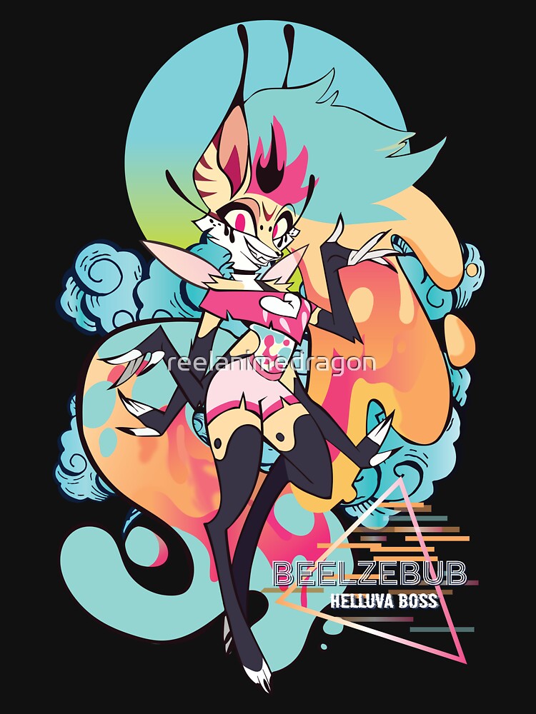 Helluva Boss Retro Beelzebub Unisex Hoodie Pullover Casual Streetwear Graphic Print 3