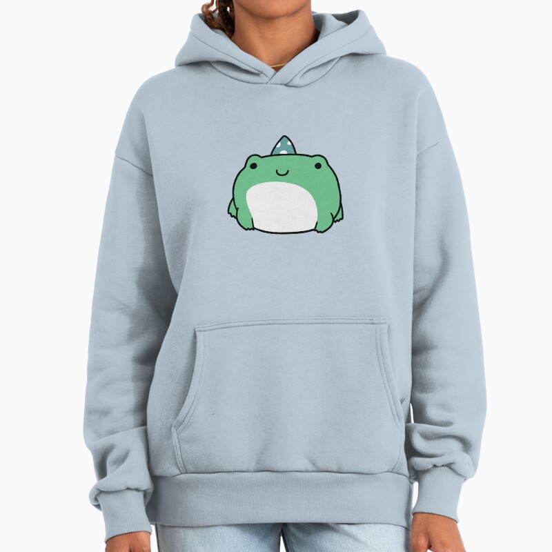 Party Hat Frog Unisex Hoodie Pullover Casual Streetwear Graphic Print 2
