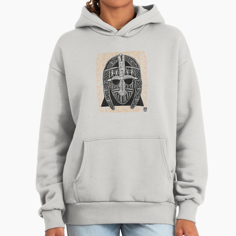 The Sutton Hoo Helmet Unisex Hoodie Pullover Casual Streetwear Graphic Print 2