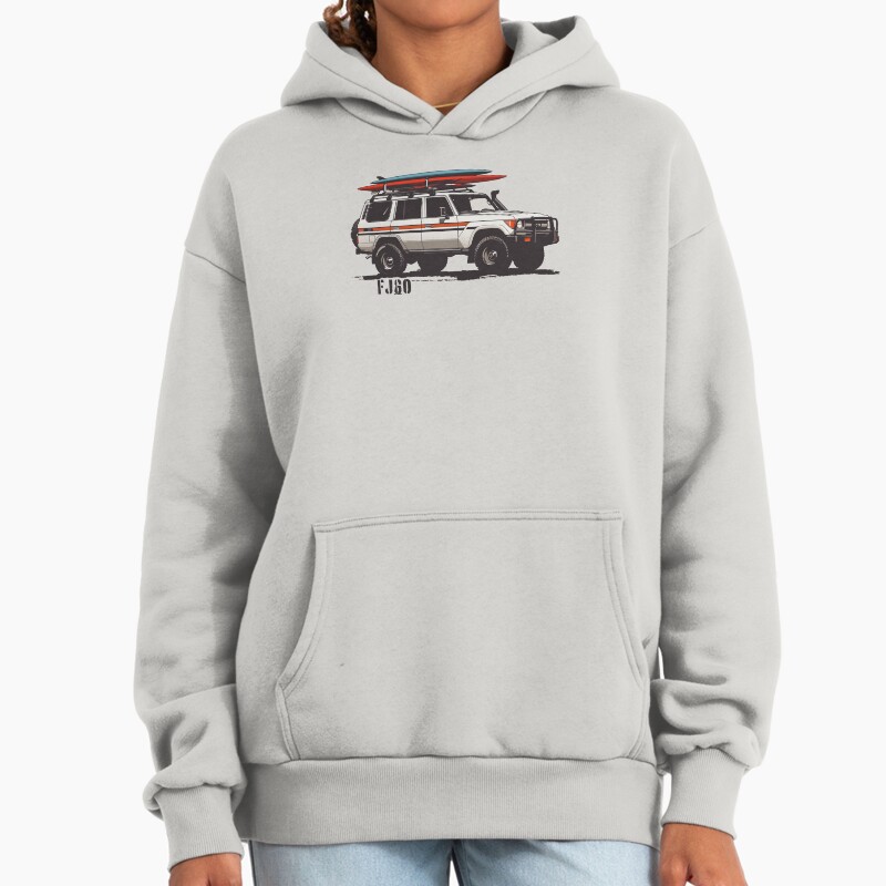 Toyota Land Cruiser Fj60 Surf Ready Unisex Hoodie Pullover Casual Streetwear Graphic Print 2