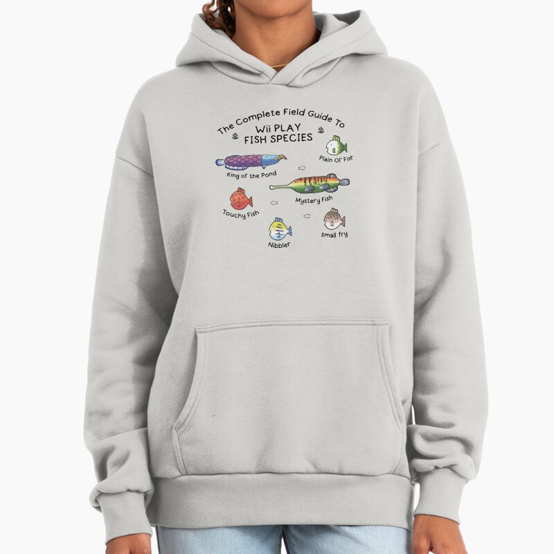 Fishing Wii Play Fish Species  Unisex Hoodie Pullover Casual Streetwear Graphic Print 2