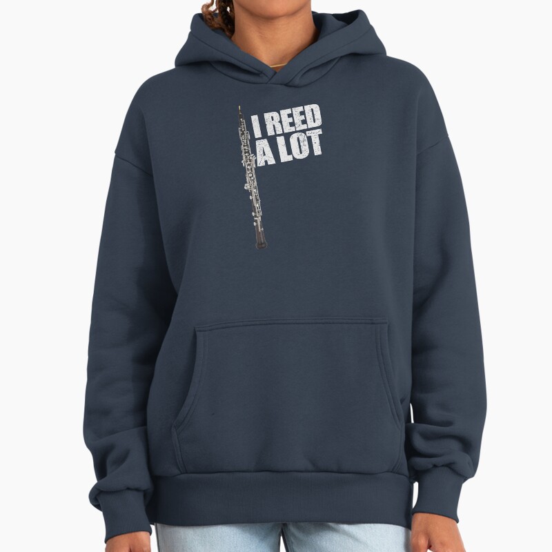 I Reed A Lot Oboe Player Gift Funny Oboes Music Gift Oboe Musician I Love Oboes Unisex Hoodie Pullover Casual Streetwear Graphic Print 2