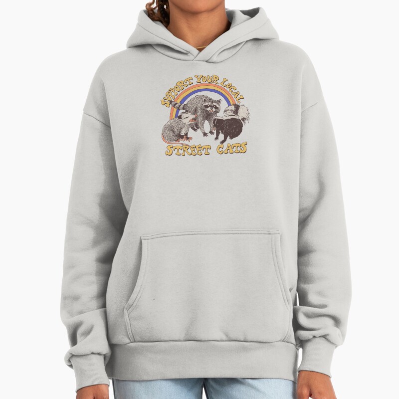 Street Cats Unisex Hoodie Pullover Casual Streetwear Graphic Print 2