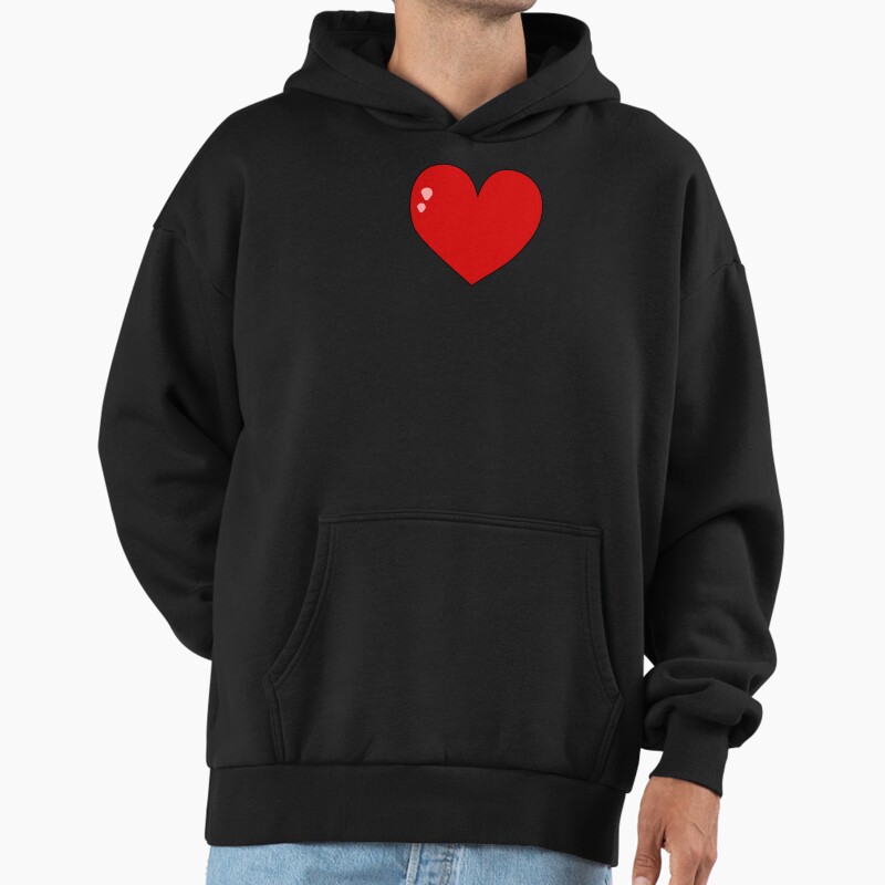 My Sweet Red Heart Unisex Hoodie Pullover Casual Streetwear Graphic Print