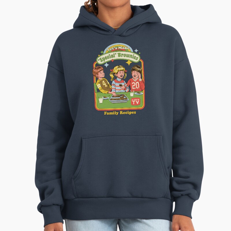 Let'S Make Brownies Unisex Hoodie Pullover Casual Streetwear Graphic Print 2