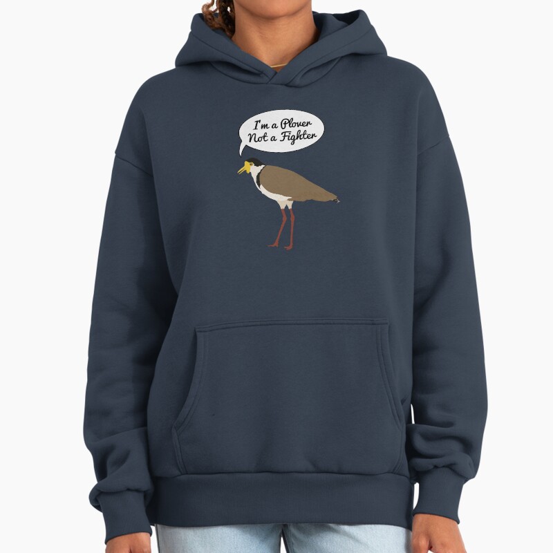 IM A Plover Not A Fighter Unisex Hoodie Pullover Casual Streetwear Graphic Print 2