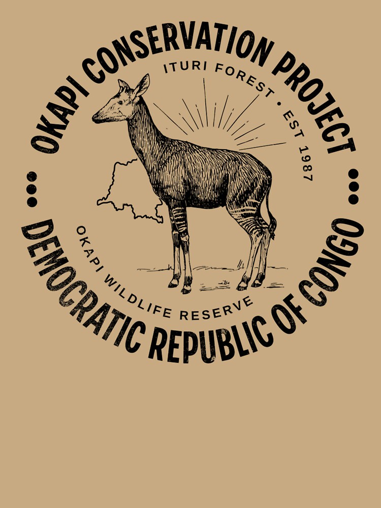 Okapi Conservation Project African Congo Unisex Hoodie Pullover Casual Streetwear Graphic Print 3