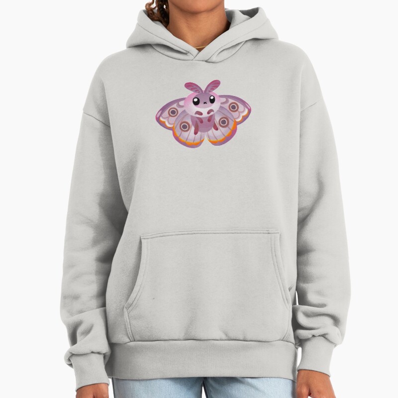 Marbled Emperor Moth Unisex Hoodie Pullover Casual Streetwear Graphic Print 2