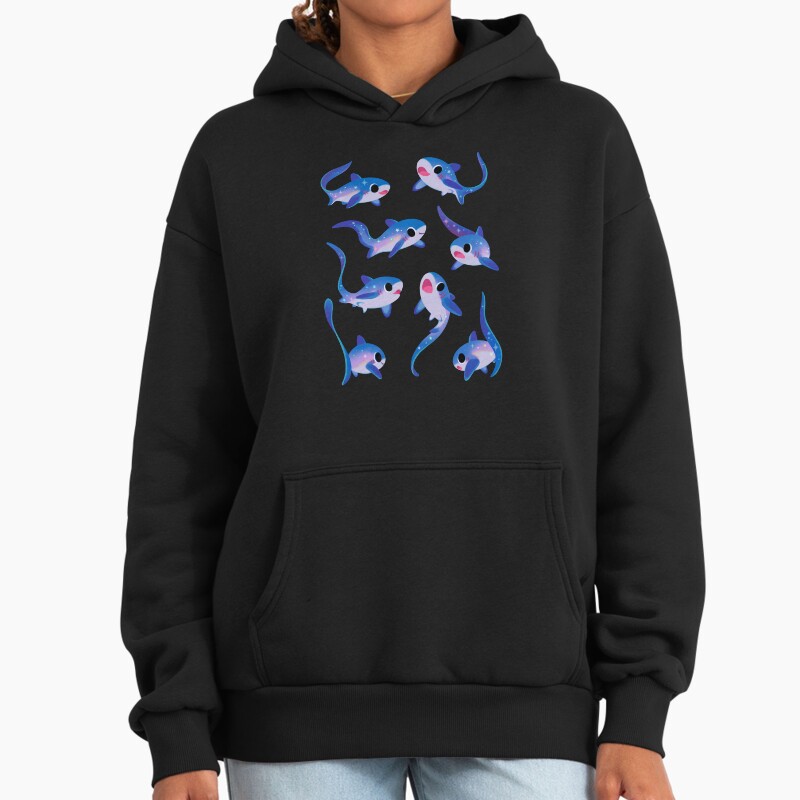 Thresher Sharks Unisex Hoodie Pullover Casual Streetwear Graphic Print 2