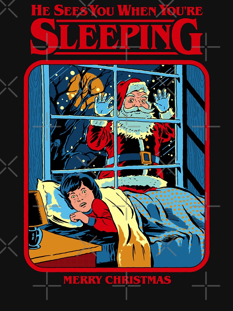 He Sees You When You'Re Sleeping Unisex Hoodie Pullover Casual Streetwear Graphic Print 3
