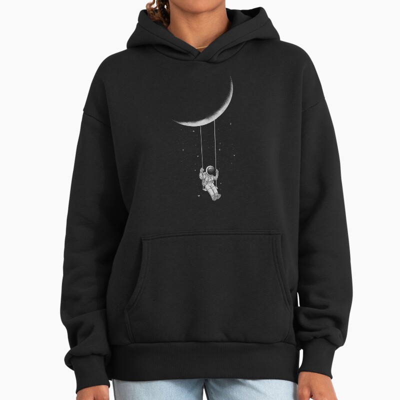 Moon Swing Unisex Hoodie Pullover Casual Streetwear Graphic Print 2
