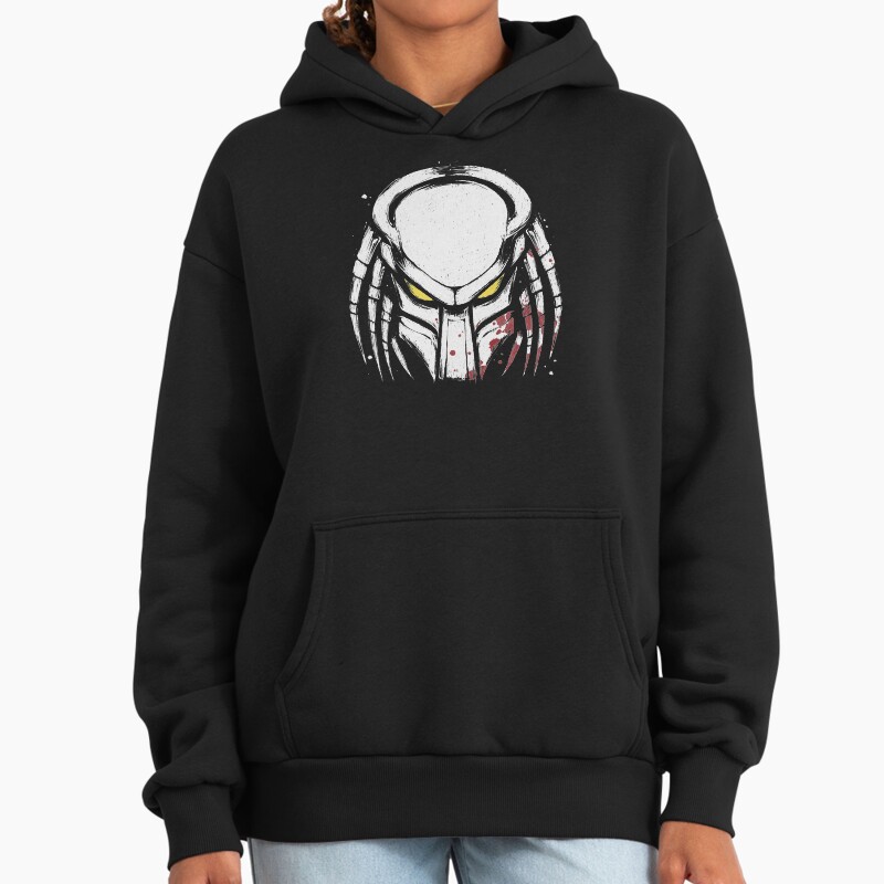 Predator Mask Unisex Hoodie Pullover Casual Streetwear Graphic Print 2