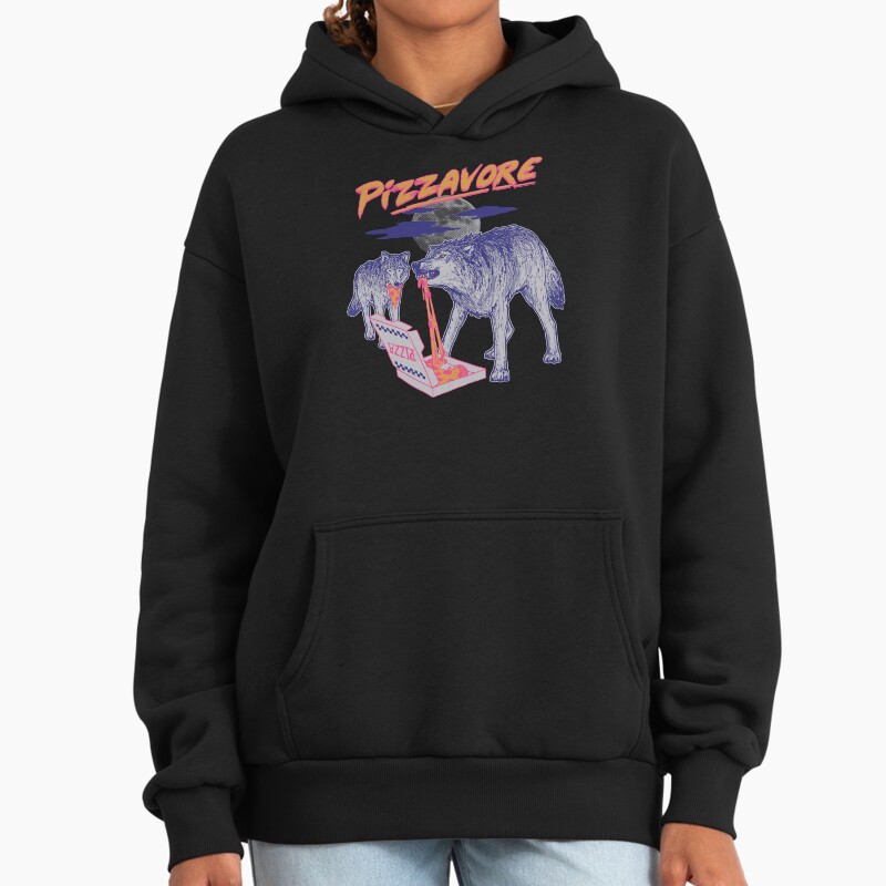 Pizzavore Unisex Hoodie Pullover Casual Streetwear Graphic Print 2