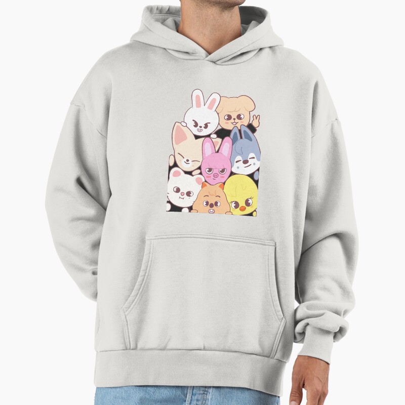 Stray Kids - Skzoo Unisex Hoodie Pullover Casual Streetwear Graphic Print