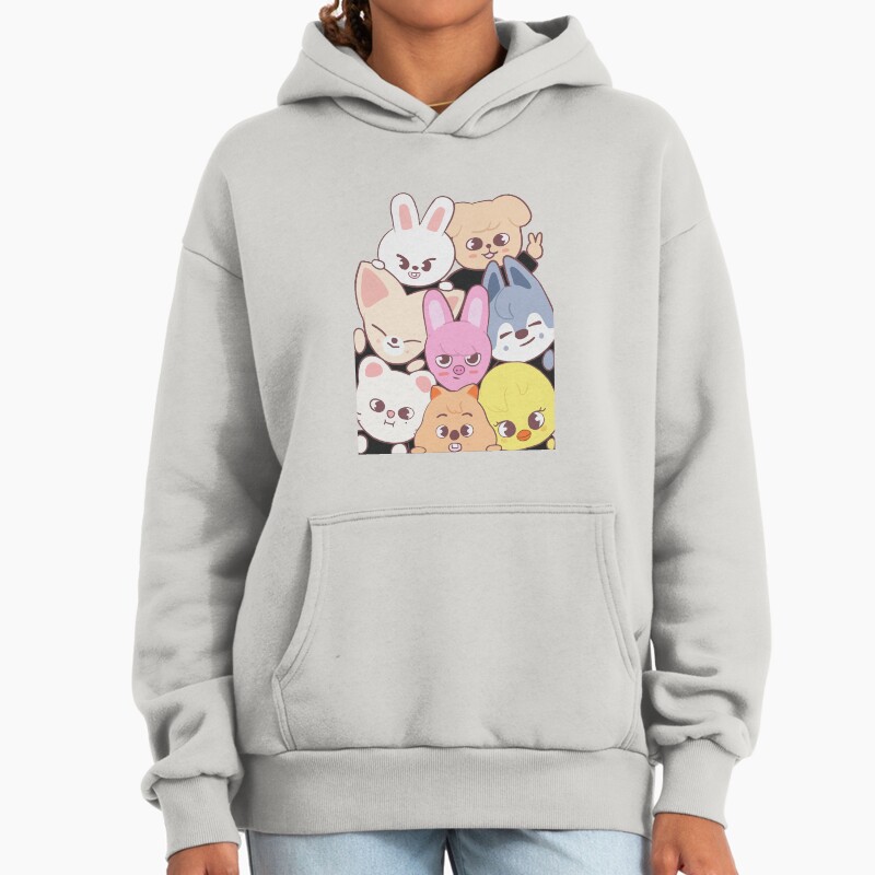 Stray Kids - Skzoo Unisex Hoodie Pullover Casual Streetwear Graphic Print 2